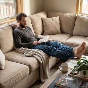 Men's Blue Patterned Lounge Pants